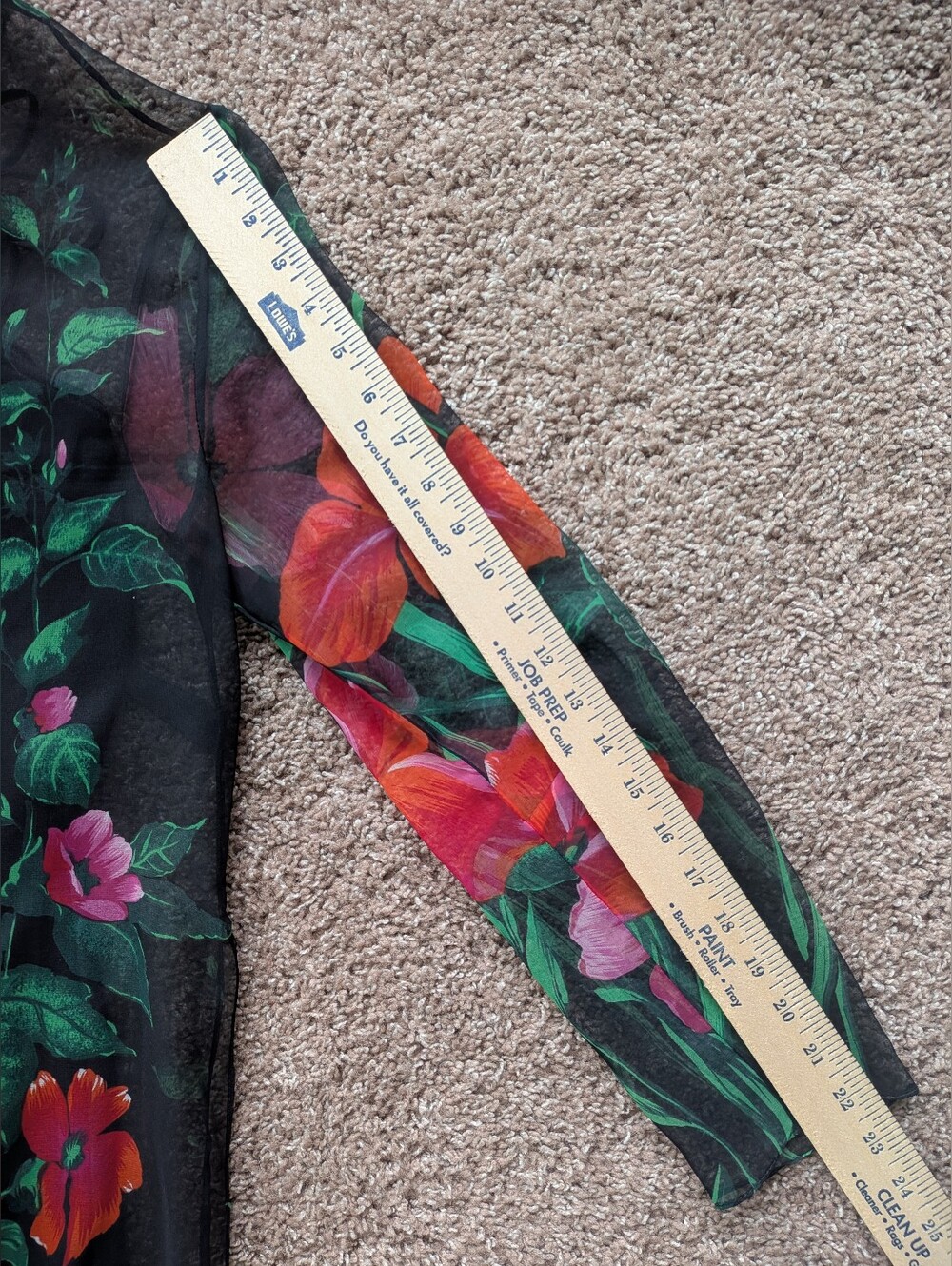 Miss Elliette Vintage Sheer Floral Long Sleeve Maxi Dress Rare Medium - Picture 12 of 12